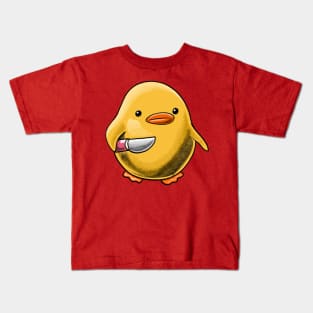 Duck with Knife Meme Kids T-Shirt